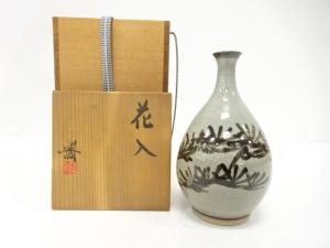 近藤濶造　鉄絵　松　花入